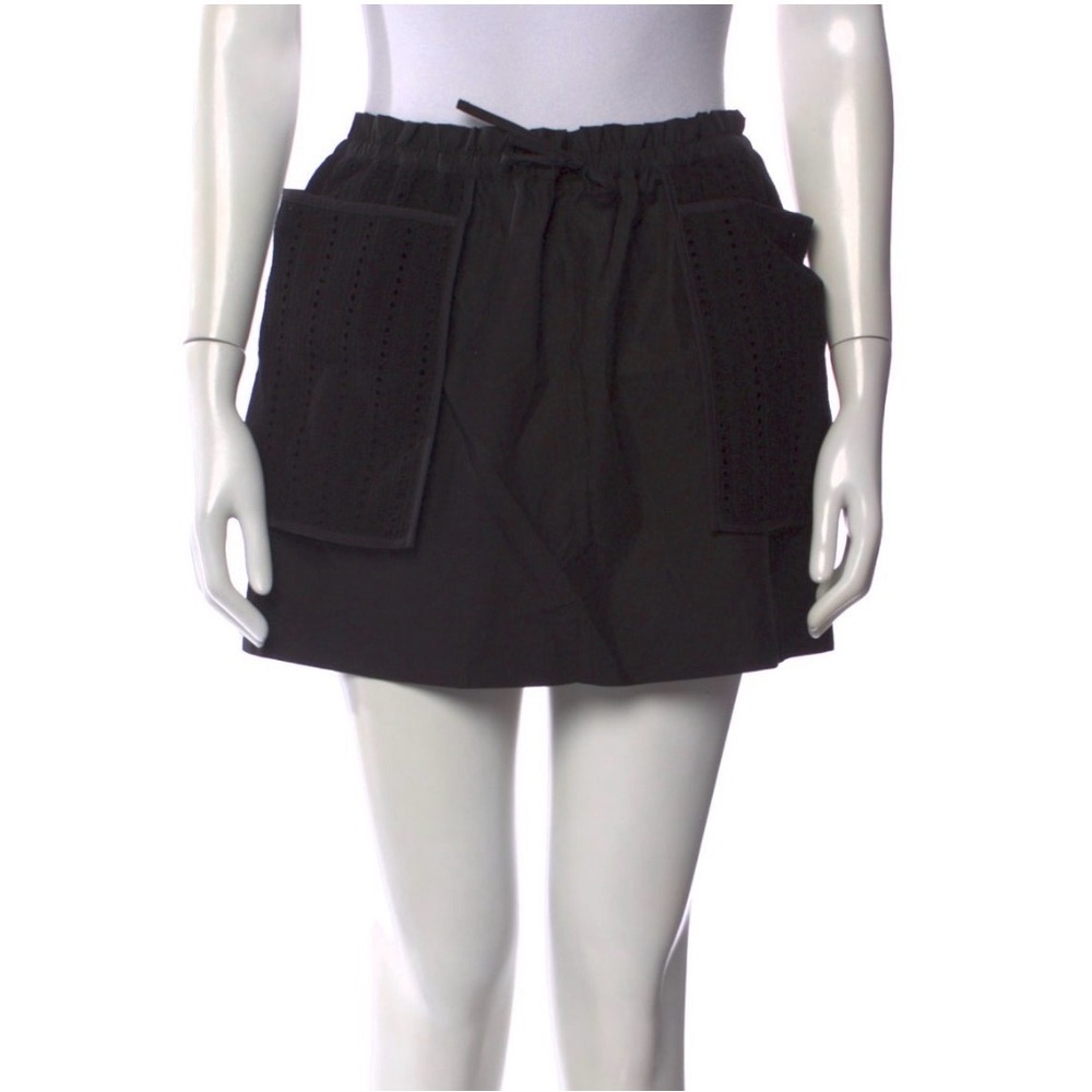 Black Women's Drawstring Waist Skirt with Pockets - Samsøe & Samsøe mini Skirt